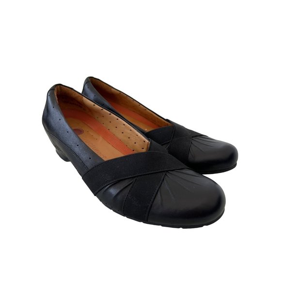 clarks wedge loafers